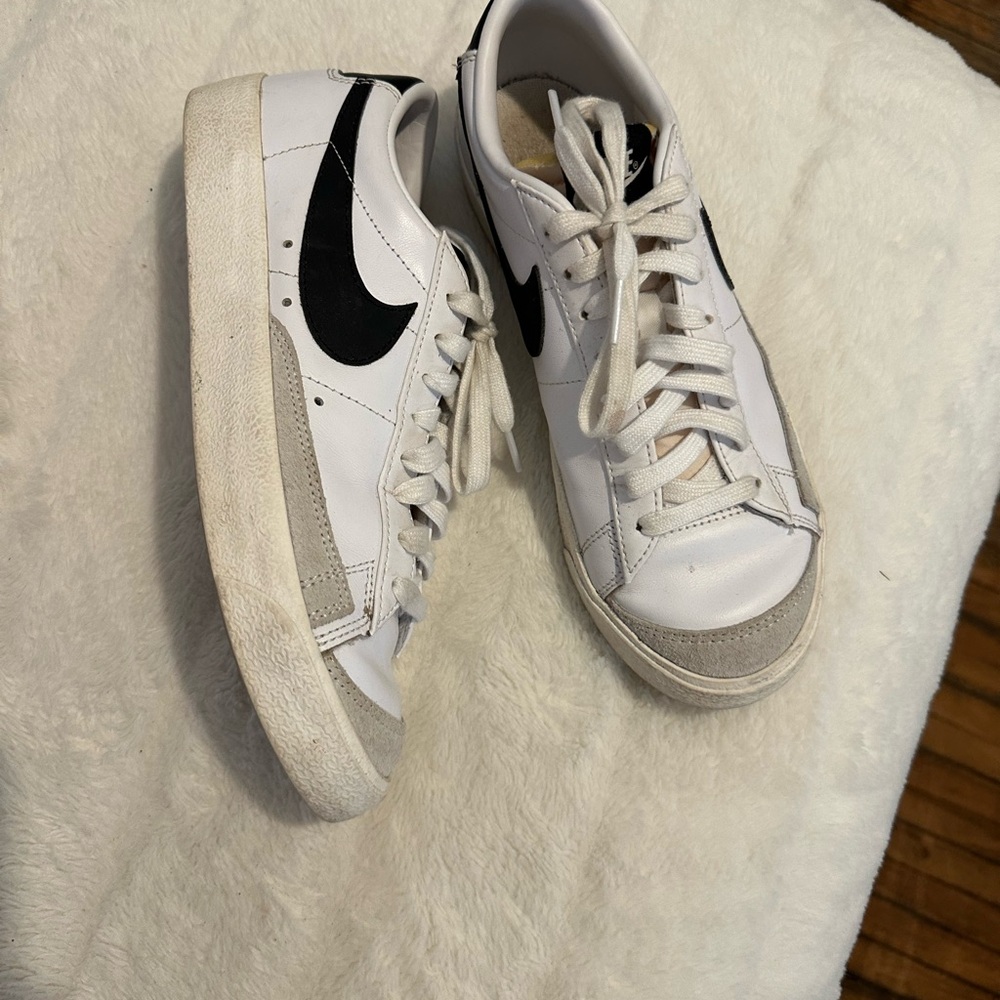 White and Black Nike Sneakers